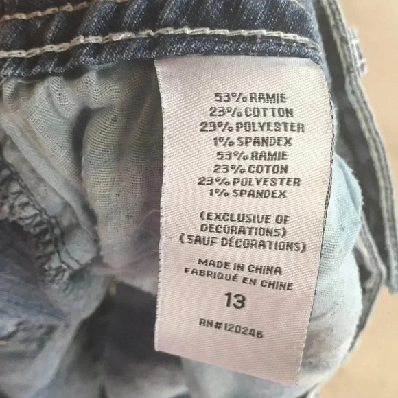 Truce Cuffed Blue Jean Short Flap Pocket Shorts - Picture 8 of 10